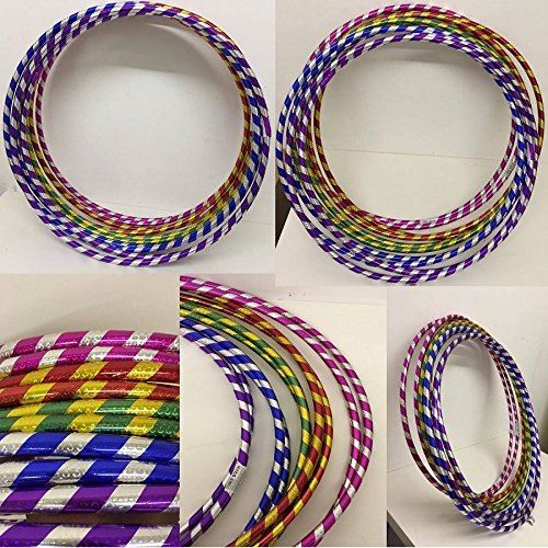 Colourful PolyPro Hula Hoops, Pack of 6, 60cm Diameter – Fitness, Balance & Coordination Hoops, Random Colours