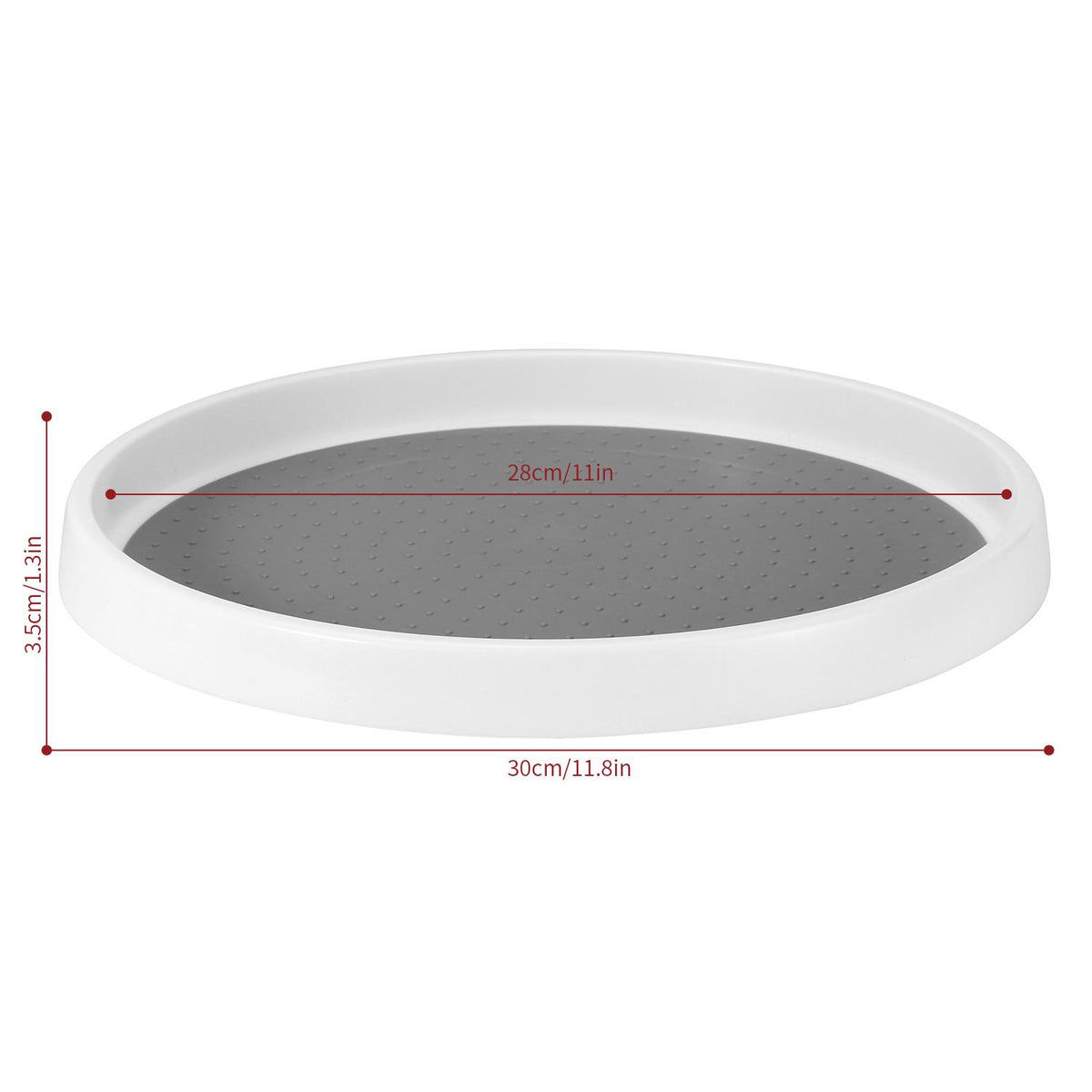 Vinsani Large Round Turntable Organiser – 360° Rotating Non-Slip Spice Rack for Kitchen, Fridge & Cupboards