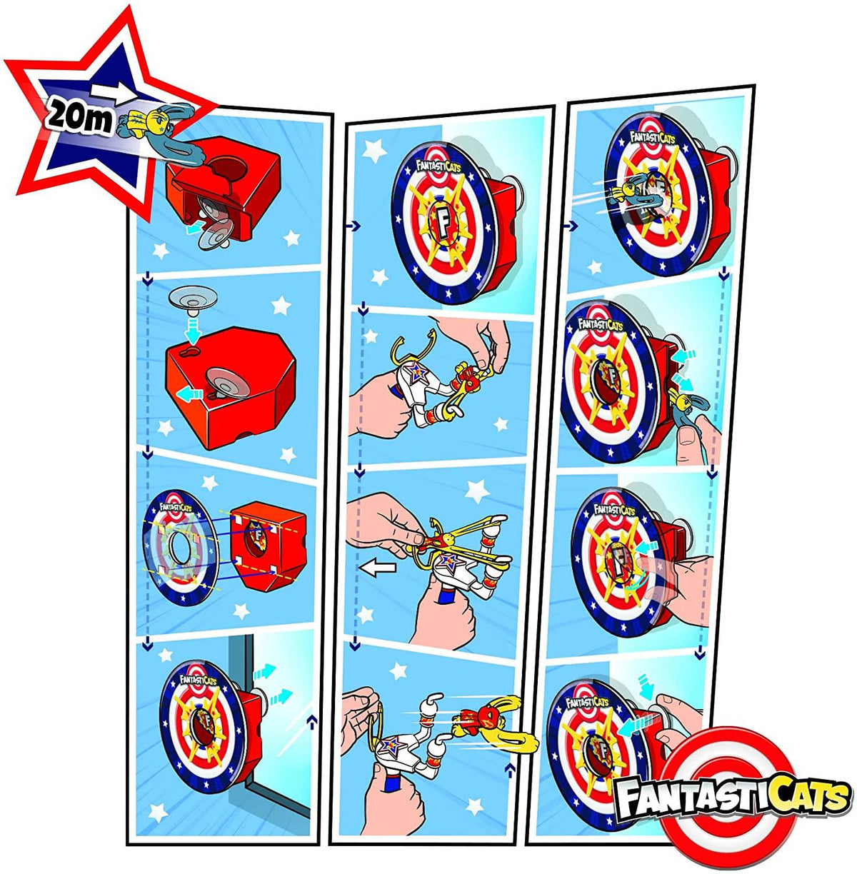 Fantasticats Super Duel Target Stunt Playset – Head-to-Head Stunt Toy for Kids