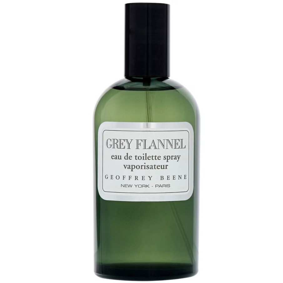 Geoffrey Beene Grey Flannel Eau de Toilette Splash (Pouch) 240ml – Woody, Fresh & Citrus Fragrance for Men