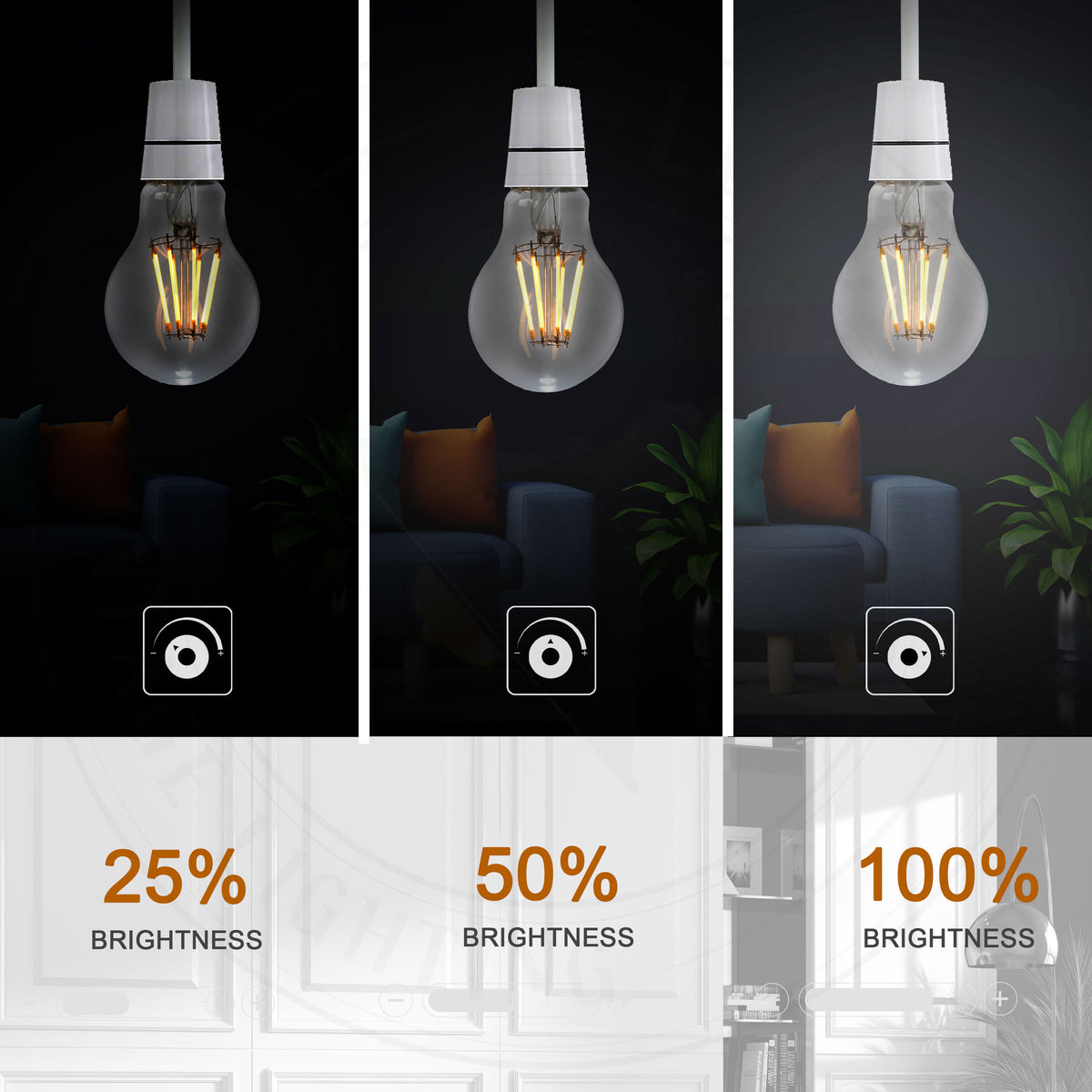 2 Pack A60 B22 Bayonet LED Filament Bulbs, 4W 450 Lumens – Dimmable Retro Glass Bulbs, Cool White 6000K