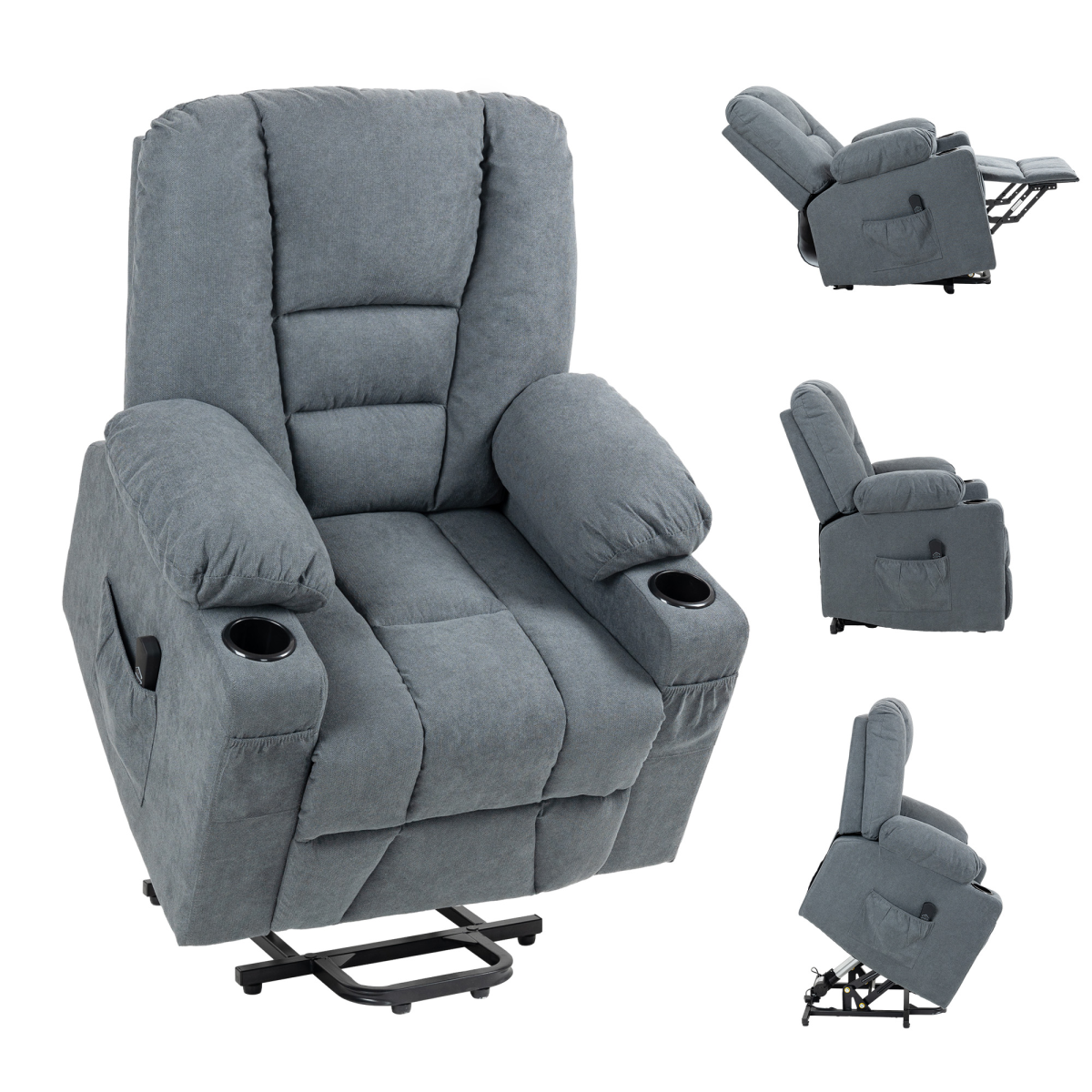 Light grey riser recliner lift chair