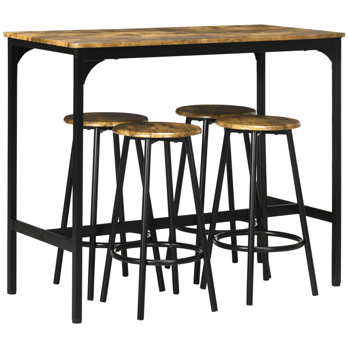 5-piece industrial bar table and stools