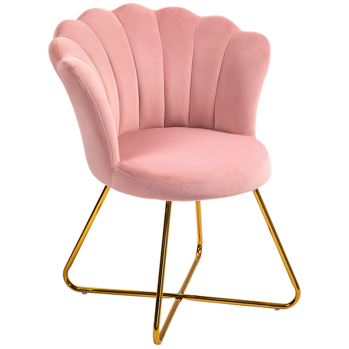 Velvet lotus back accent chair