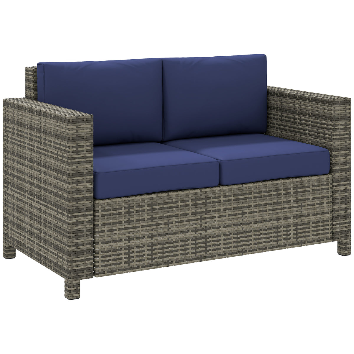 Outsunny rattan sofa close-up on patio