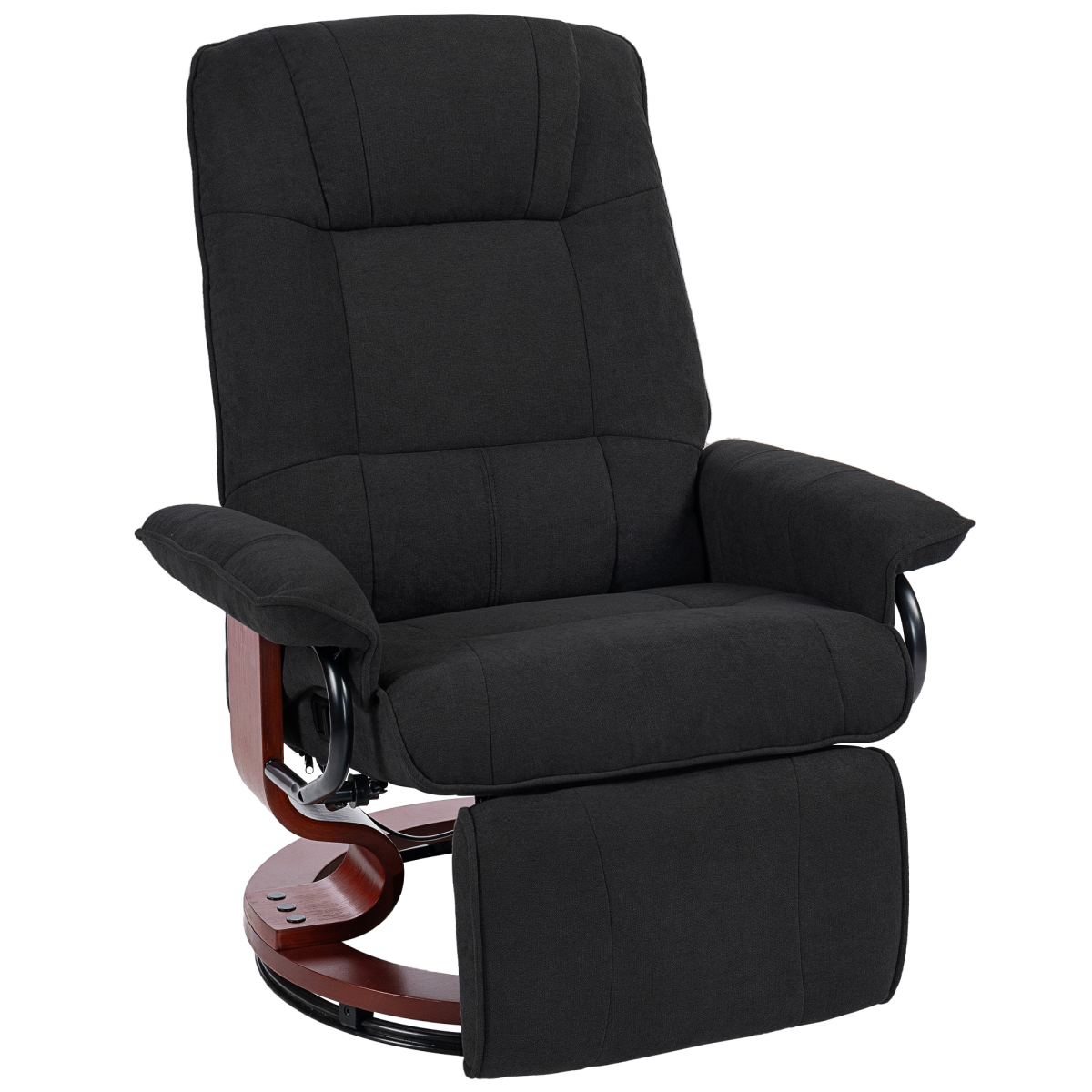 Linen swivel recliner chair