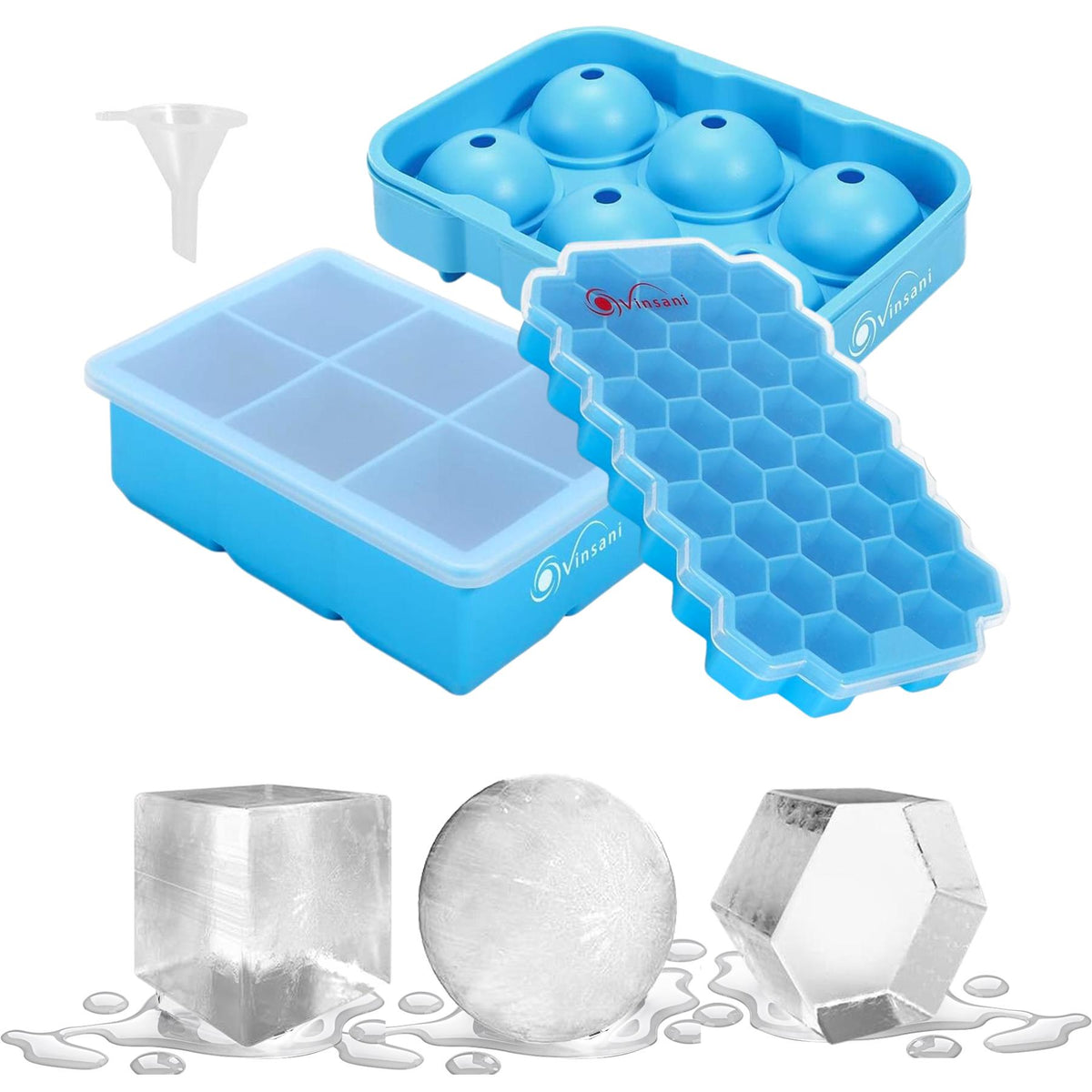 Silicone ice cube trays