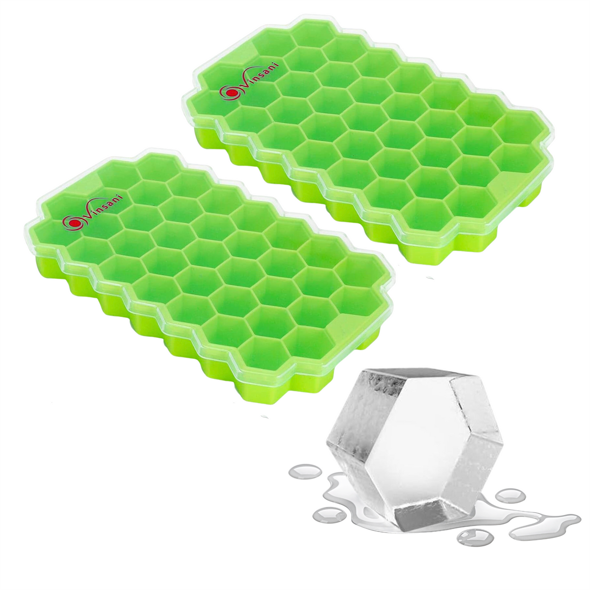 Hexagon silicone ice cube trays