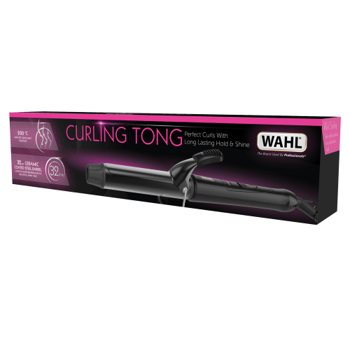 Wahl Ceramic Curling Tong 32mm with 200°C Max Temperature, Quick Heat & Swivel Cord – Shiny Curls Hair Styler