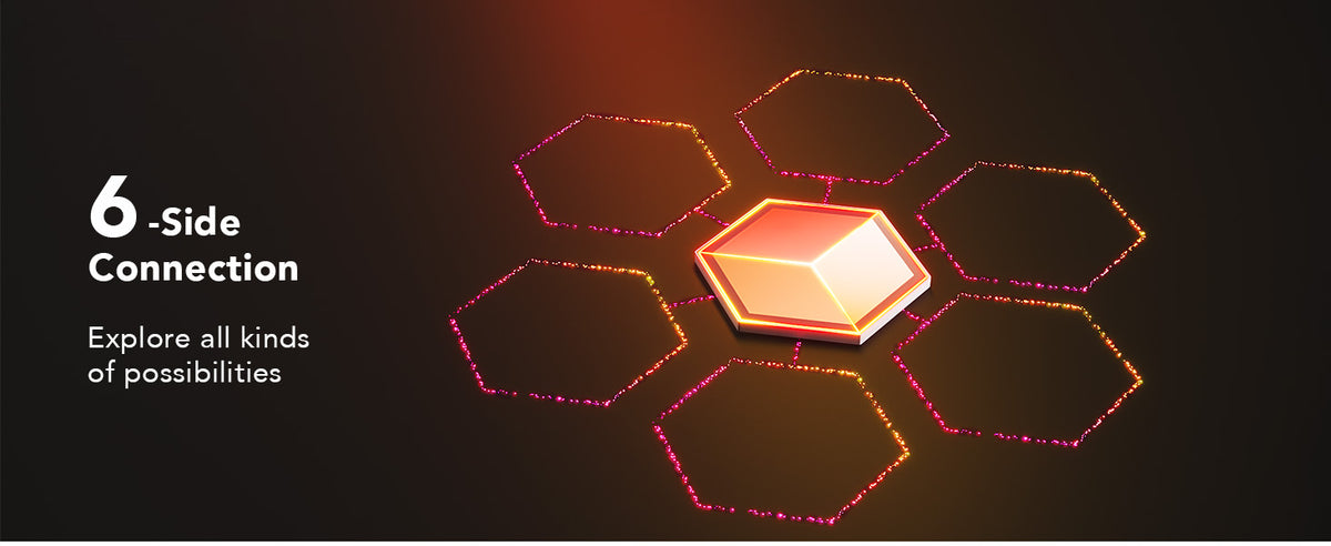 Govee H606A Hexagon LED Light Panel Extension, 1 Pack – 3D Gaming Room Decor, DreamView & Razer Chroma
