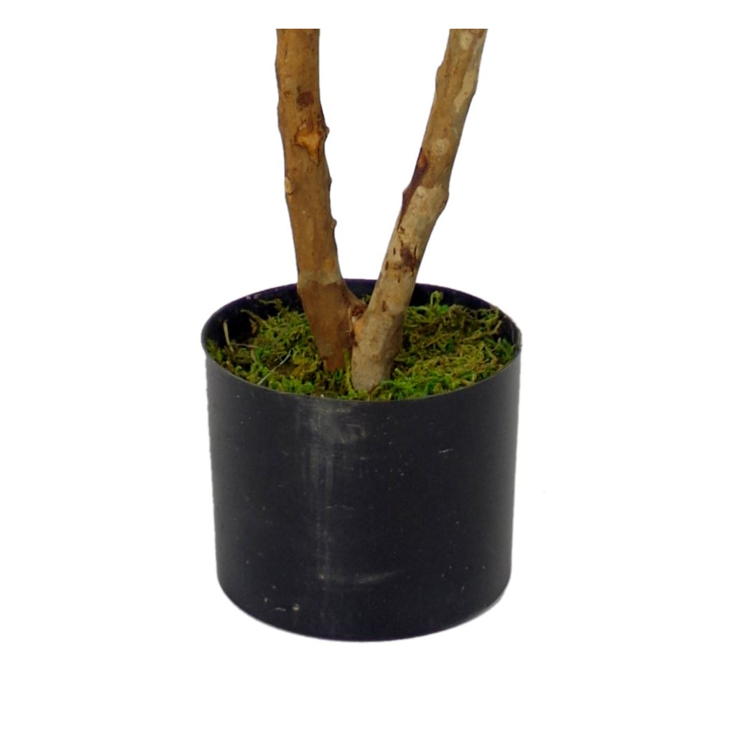 Luxury Artificial Mini Ruscus Tree, 100cm with Real Wood Trunk & Silk Leaves – Premium Potted Plant
