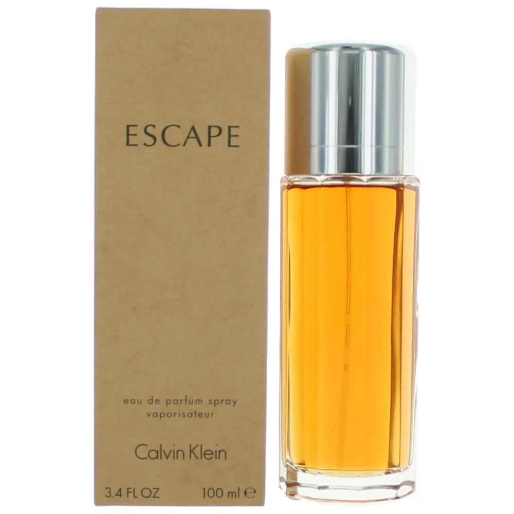 Calvin Klein Escape for Women Eau de Parfum Spray 100ml – Fruity Floral Fragrance with Spices & Woody Base