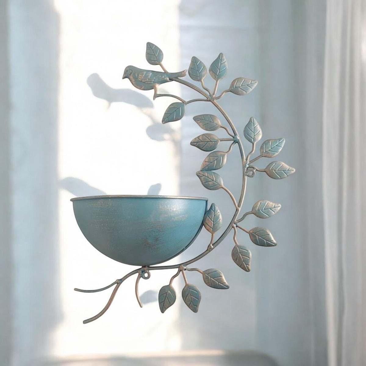 AcaciaHome 42cm Rust-Resistant Metal Garden Planter