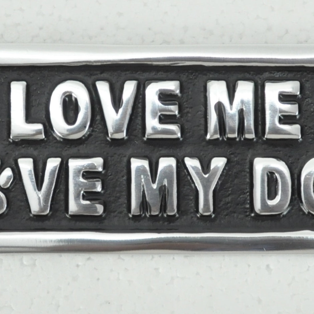 Love My Dog Aluminium Cast Iron Door Sign – Humorous 20cm Wall Decor Gift Sign