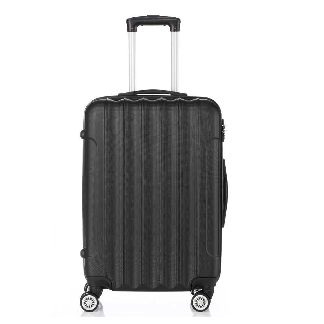 3 Piece Lightweight ABS Spinner Luggage Set with Carry-On Case, 360° Wheels & Telescopic Handles