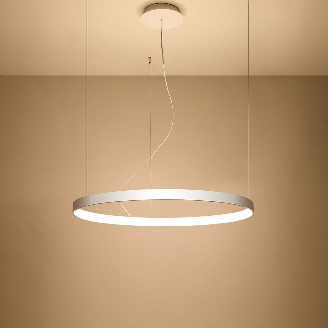 Thoro Lighting Rio Modern LED Chandelier – 50W 3000K Aluminium Pendant Light, White