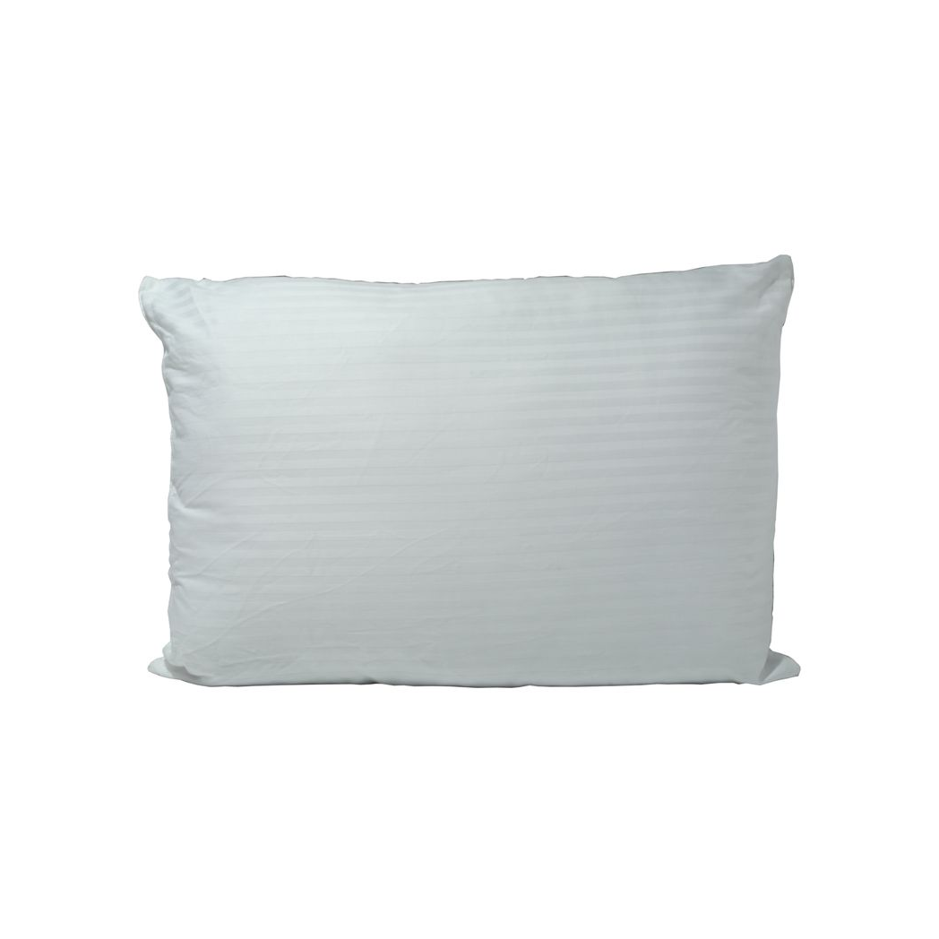 Sarah Jayne Ultrabounce Satin Stripe Hollowfibre Pillow Pair with Cotton Case – Bedding Set of 2
