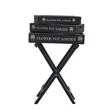 Vintage butler's tray set with stand