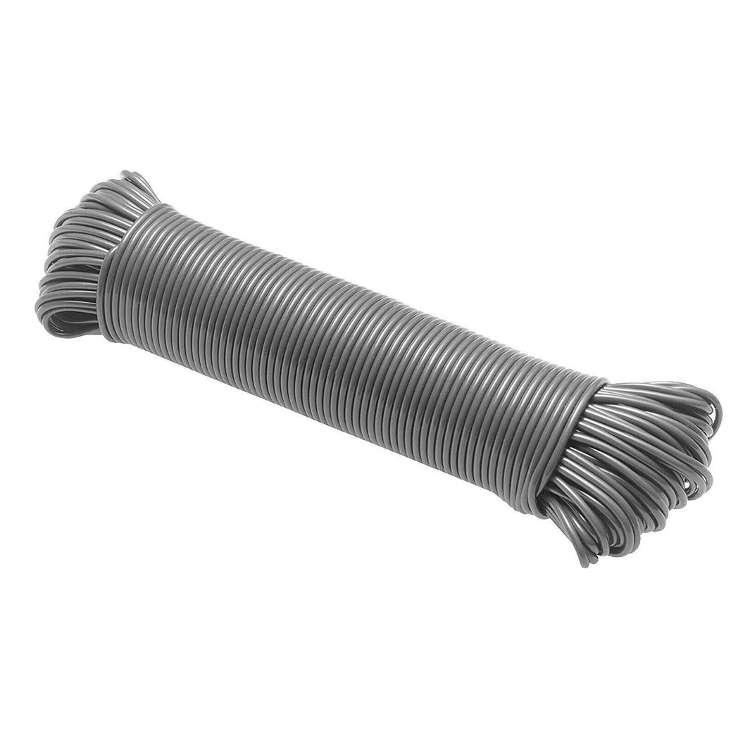 2-Piece Outdoor Clothes Line Post Set with Grey Powder-Coated Steel Tube – 2.4m Height