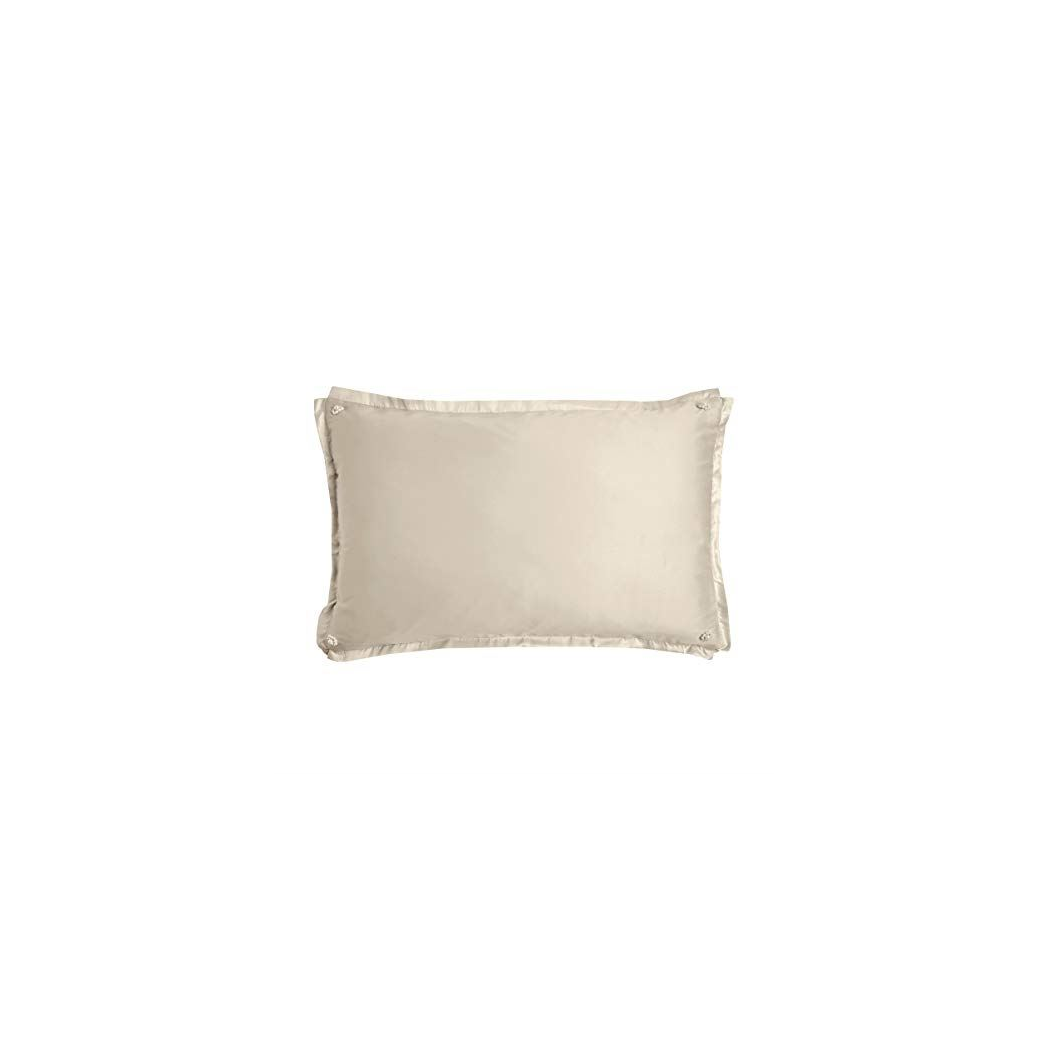 Sleepdown Caprice Luxury Pearl Pillowcase Pair – Elegant Embellished Bedding, Champagne
