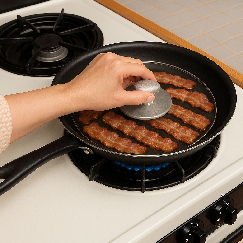 Avilo Bacon Press & Splatter Protection – Cleaner, Safer Way of Cooking Bacon