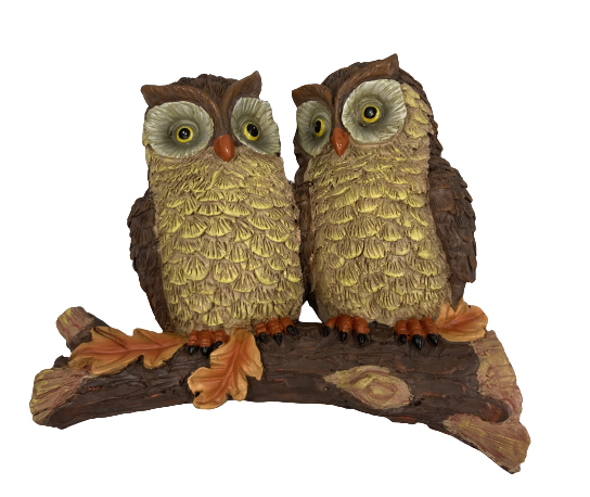 Avilo Baby Owls Tree Branch Hanger – Hand Painted Garden Decoration