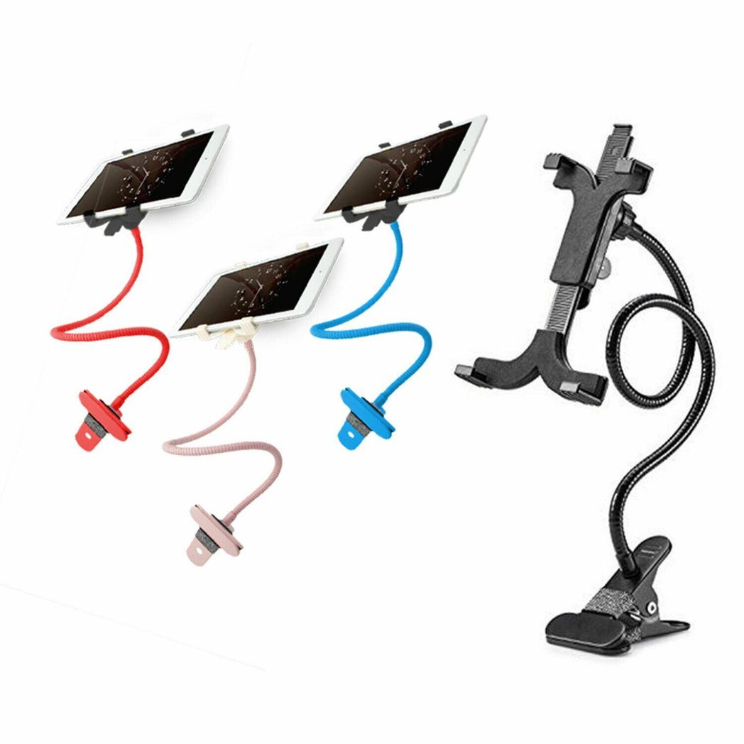 Aquarius 360° Clamp Tablet Holder with Flexible Gooseneck – Desk, Bed & Kitchen Phone Stand, Red