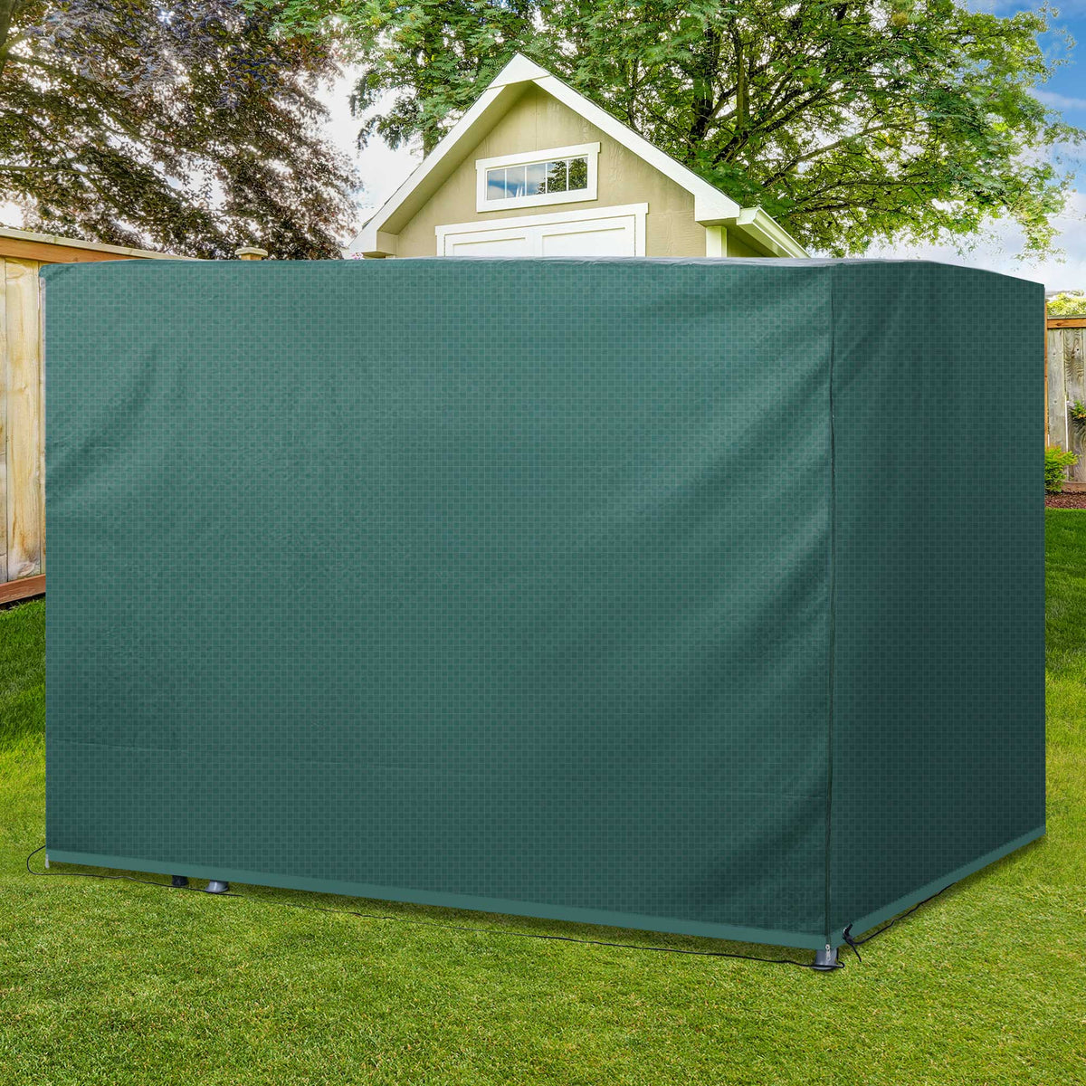 Outsunny Large Patio Swing Chair Cover with Drawstring – Heavy Duty Garden Furniture Protector, Green