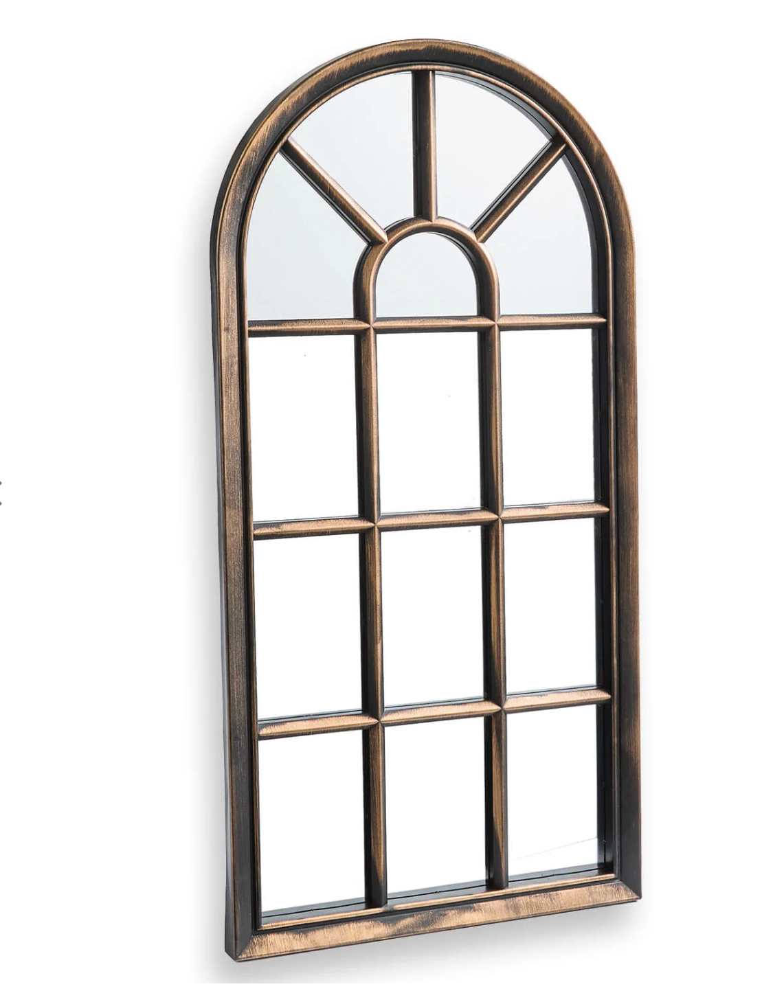 Outdoor Arched Mirror – Brown
