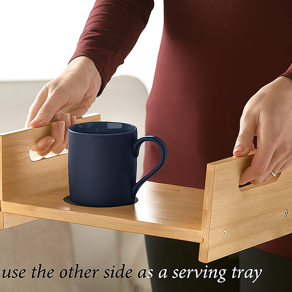 Avilo Bamboo Tablet Tray – Hold Your Tablet with Ease, Natural Bamboo Finish