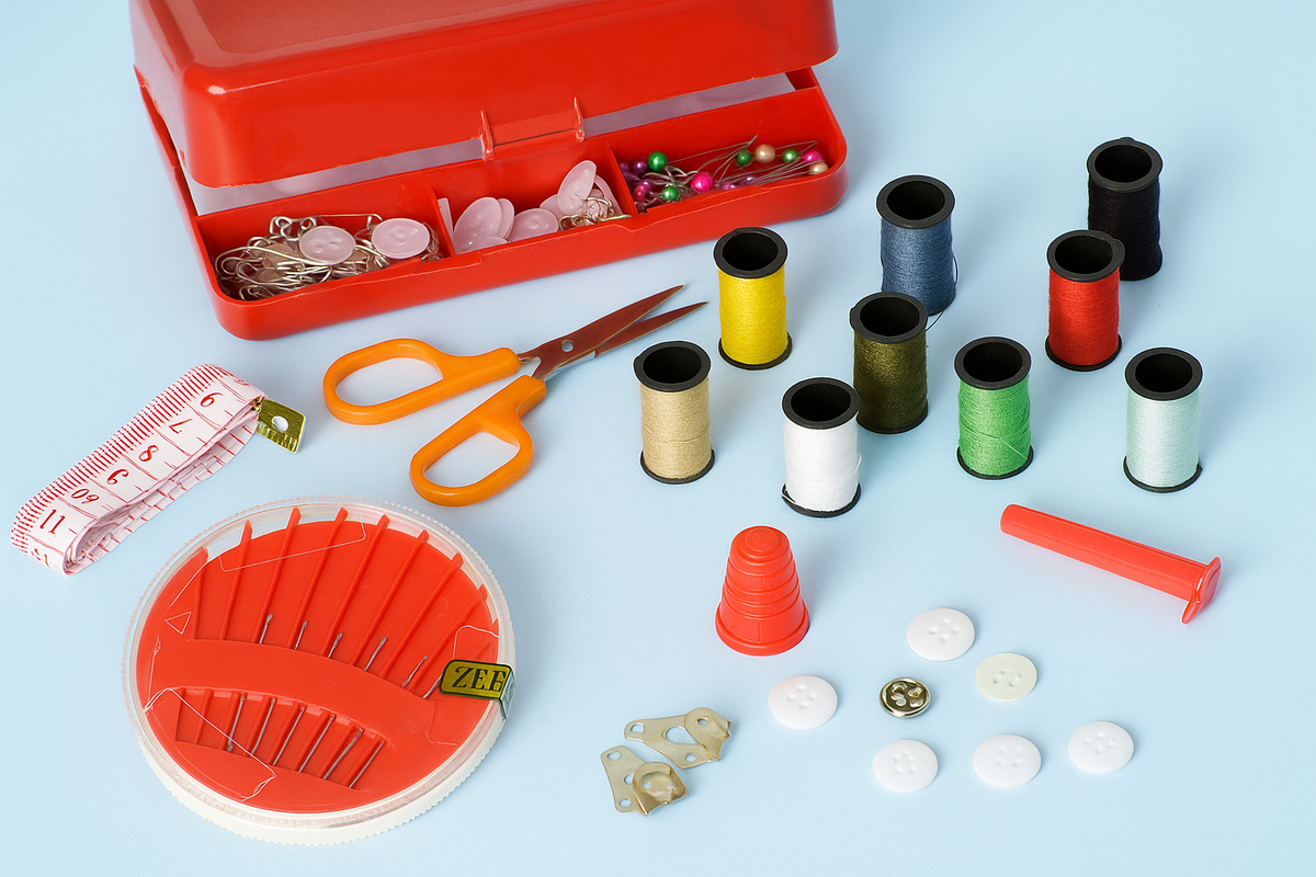 Avilo 130 Piece Self-Threading Sewing Kit – Thread the Needle in One Second