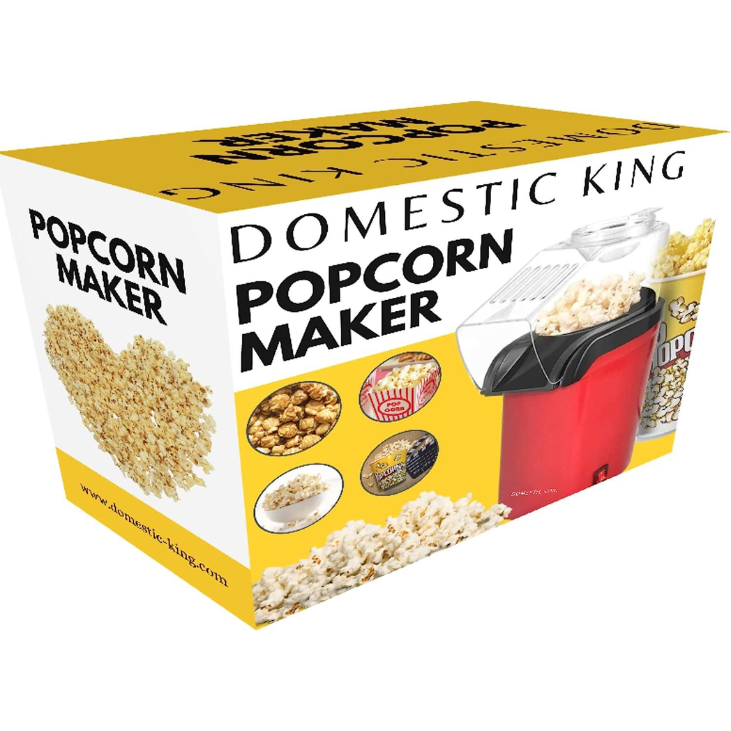 Domestic King 1200W Hot Air Popcorn Maker – Oil-Free Countertop Popcorn Machine, Model DK18049