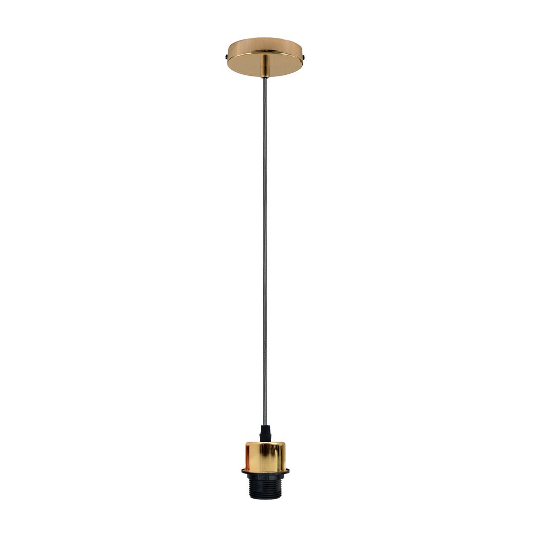 LEDSONE Industrial French Gold Pendant Light Fitting with E27 Holder & 95cm Cable – Dimmable Retro Light Kit