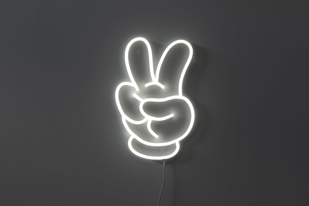Yellowpop Disney Mickey & Minnie Glove Peace LED Neon Sign – Feature Light, Official Licensed