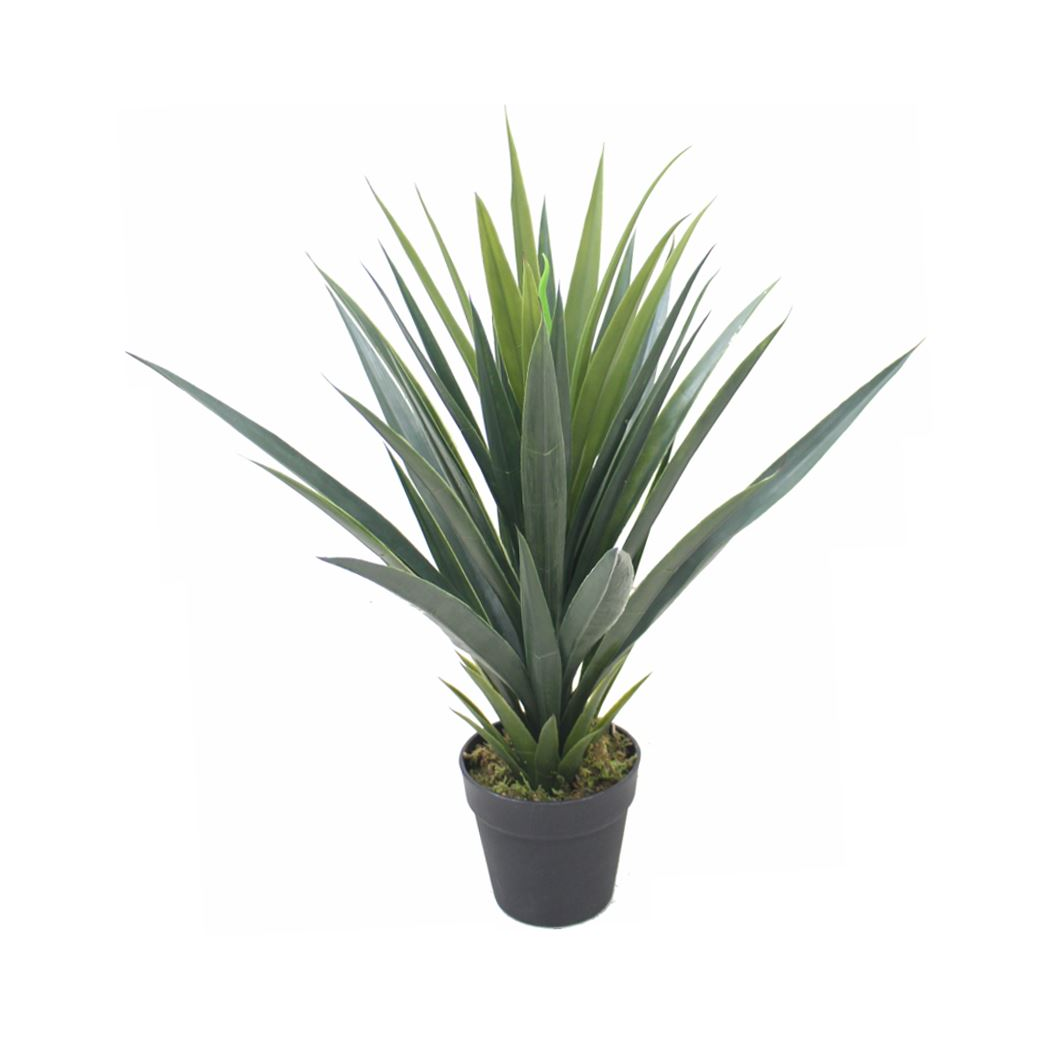 90cm Copper Planter with Artificial Yucca Plant