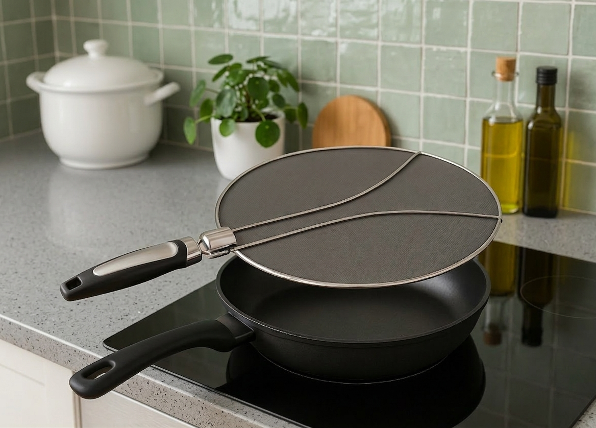 Avilo Odour Absorbing Splatter Screen – Reduces Mess from Frying Food in the Kitchen