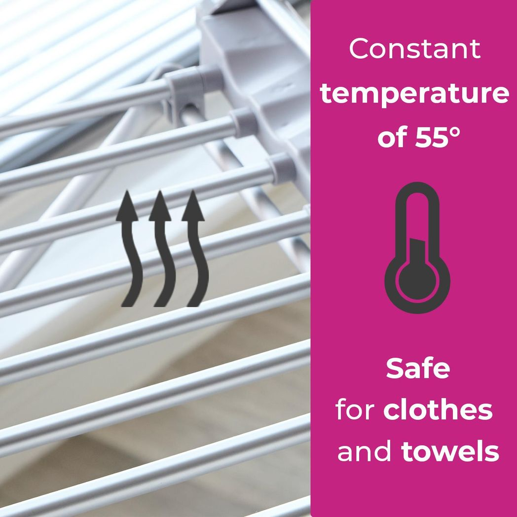 Neo Electric Heated Winged Clothes Airer Drying Rack – Fold-Out Wings, Energy-Efficient Indoor Laundry Dryer