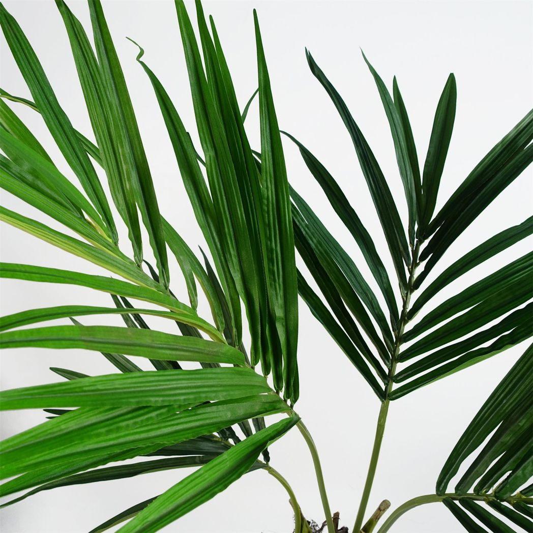 Leaf 120cm Artificial Kentia Palm Tree with Silk Leaves – Weighted Black Pot, Realistic Indoor Plant