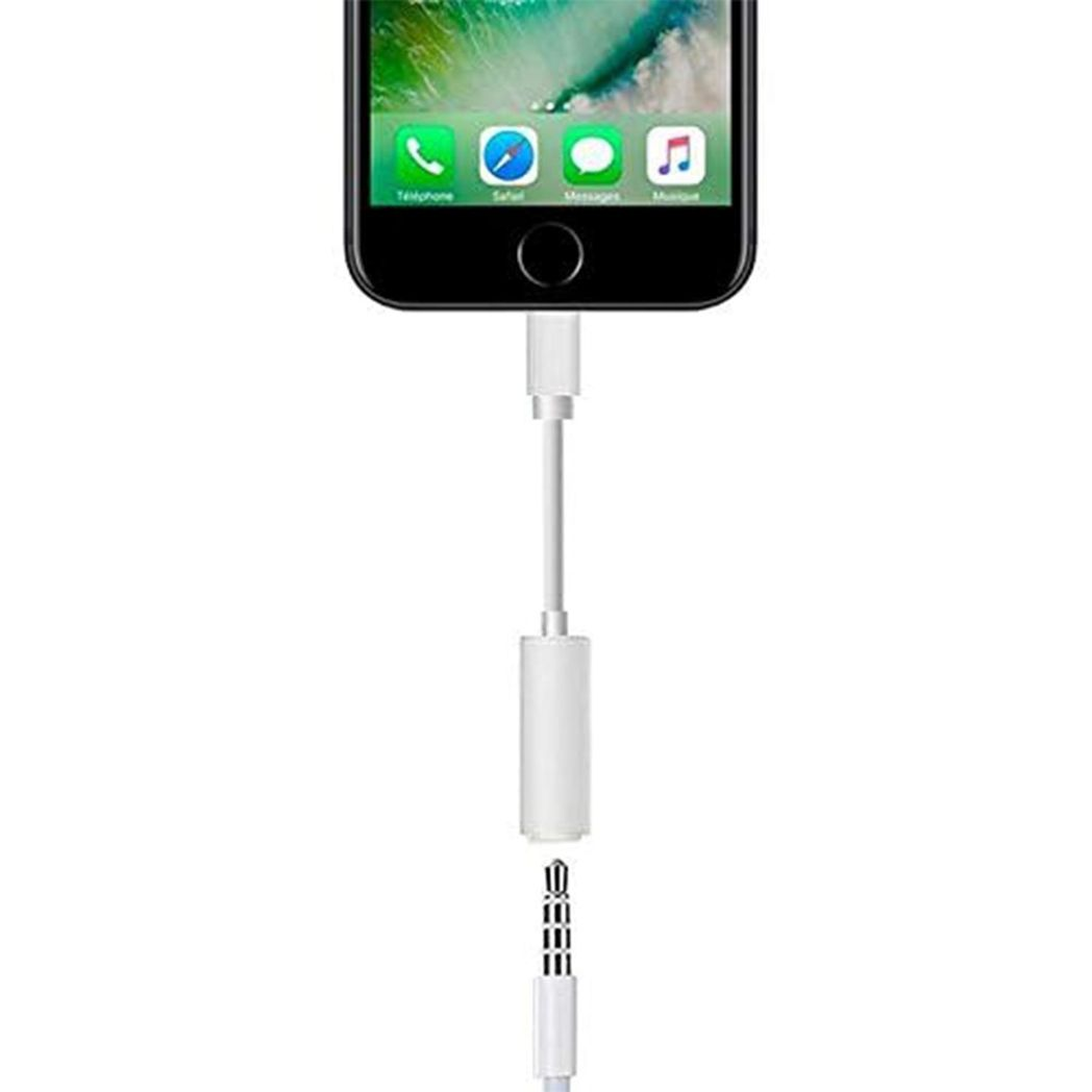 FX Earphone Converter, Phone 8-Pin to 3.5mm Aux with Premium Sound Quality – White