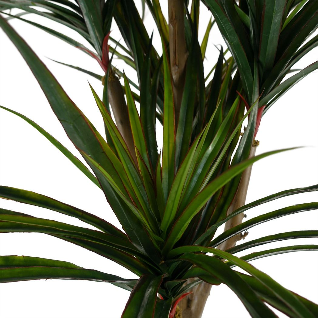 Artificial UV Resistant Yucca Tree, 120cm with 238 Leaves – Outdoor Faux Plant in Weighted Black Pot