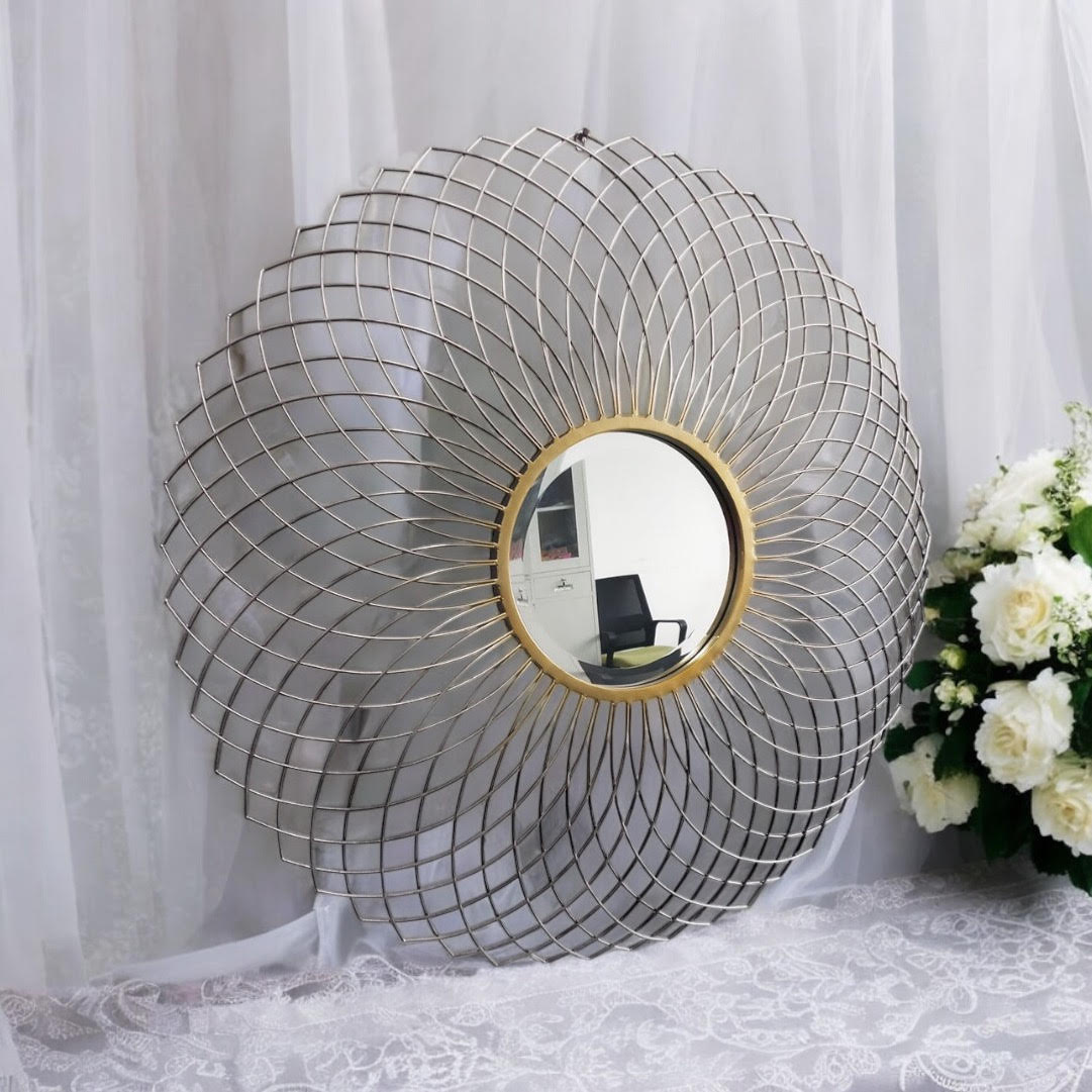 MSL 85cm Modern Wall Mirror, Handcrafted with a Contemporary Finish – Home Decor Mirror, Multi