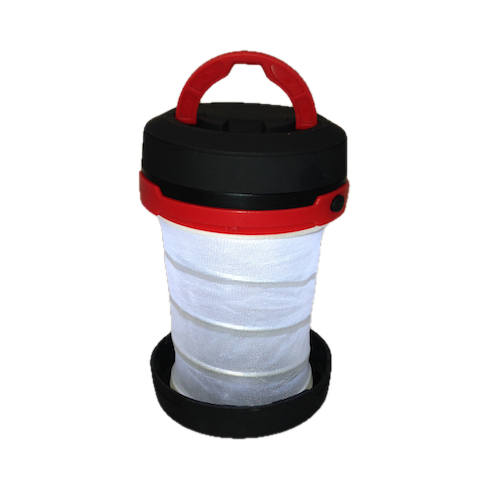 2 in 1 Flashlight and Pop-Up Lantern with 3 Light Modes – Camping Torch, Black