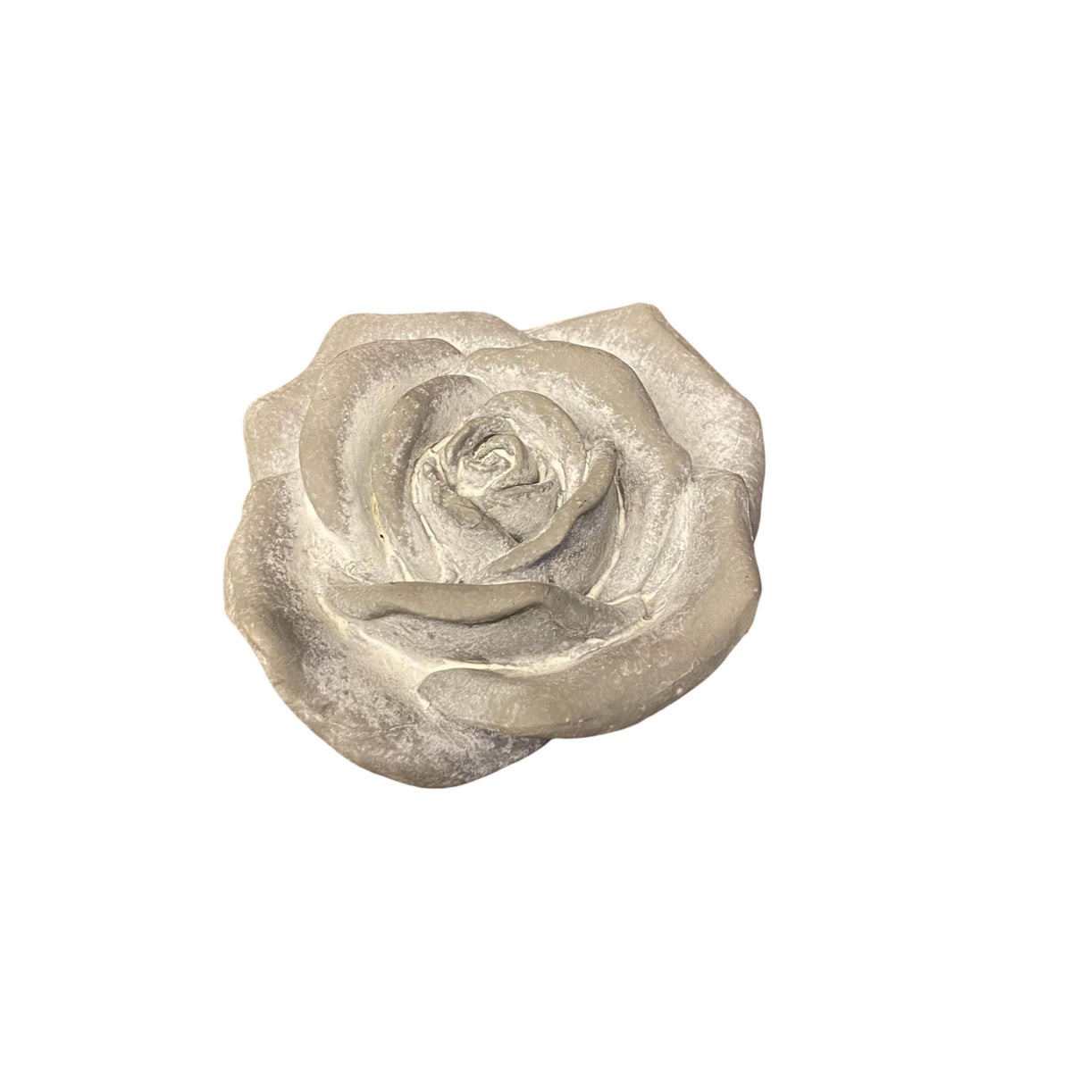 Stone-Look Resin Flower Garden Ornament on Base, 15cm – Decorative Sculpture for Home or Office