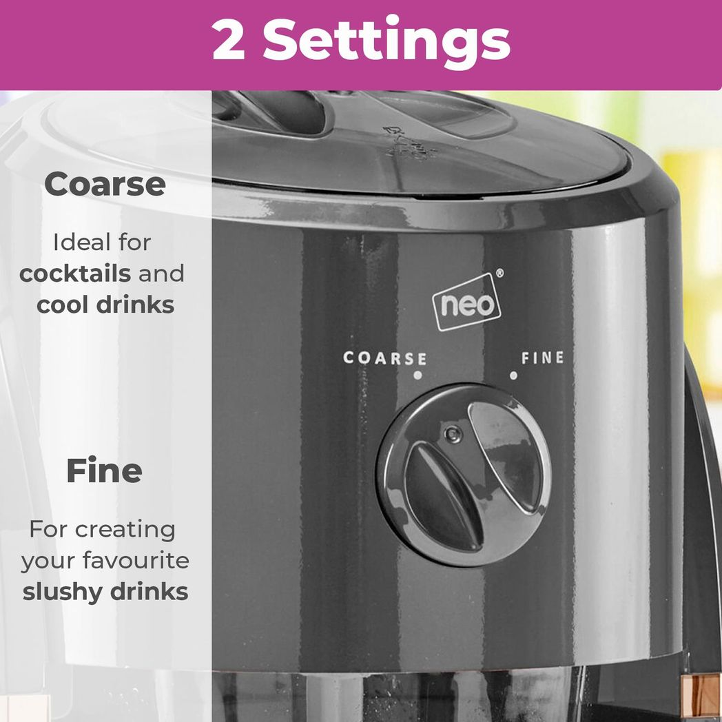 Neo Ice Crusher Slush Machine for Slushies & Frozen Cocktails – Grey & Copper