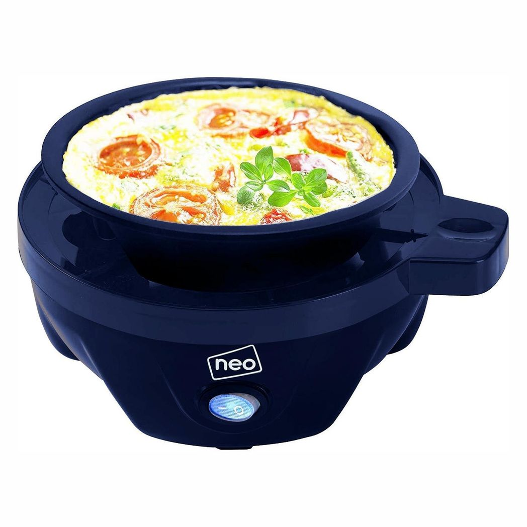 Neo Blue & Copper 3-in-1 Electric Egg Boiler, Poacher & Steamer – Compact Kitchen Appliance