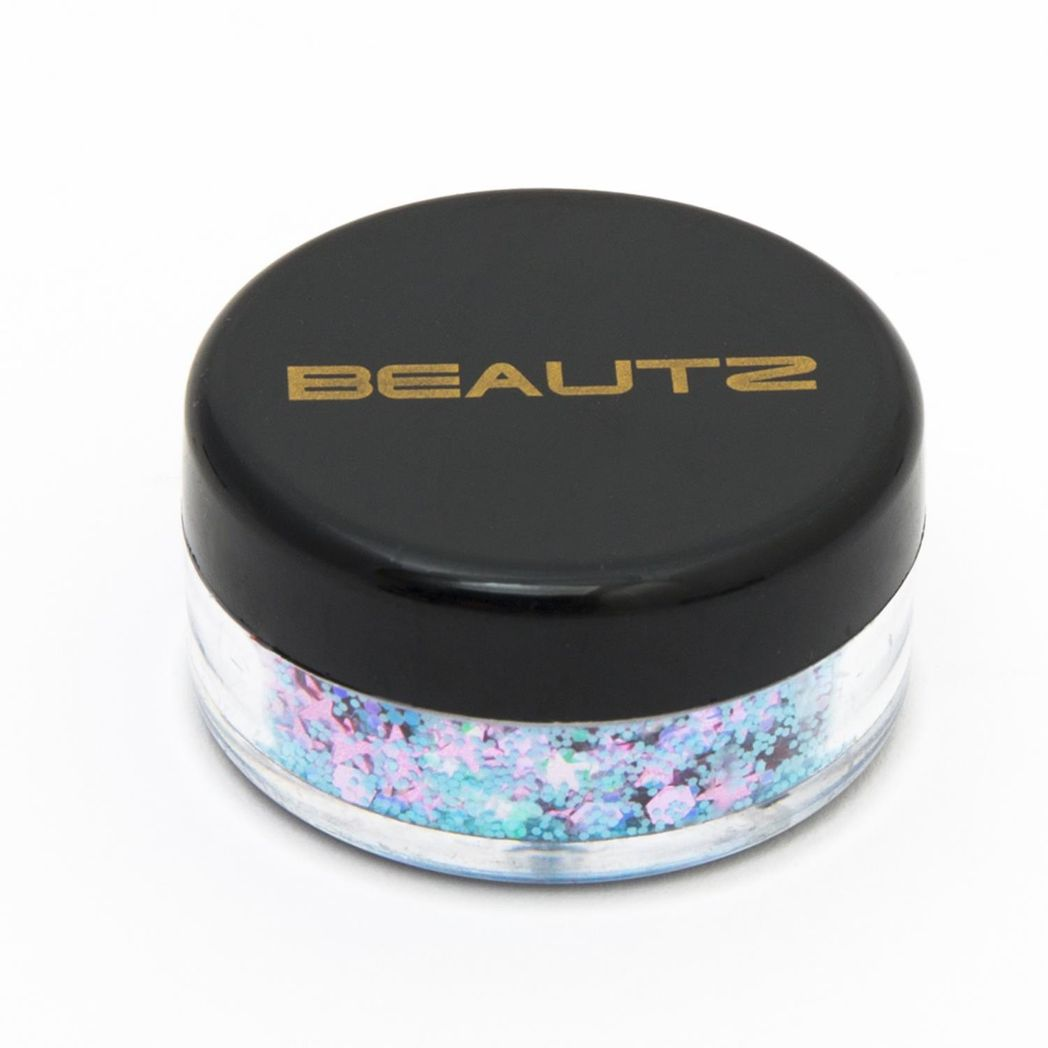 Beautz Chunky Cosmetic Glitter 10ml Pot with 5g Glitter – Nail Art & Body Art, Unicorn