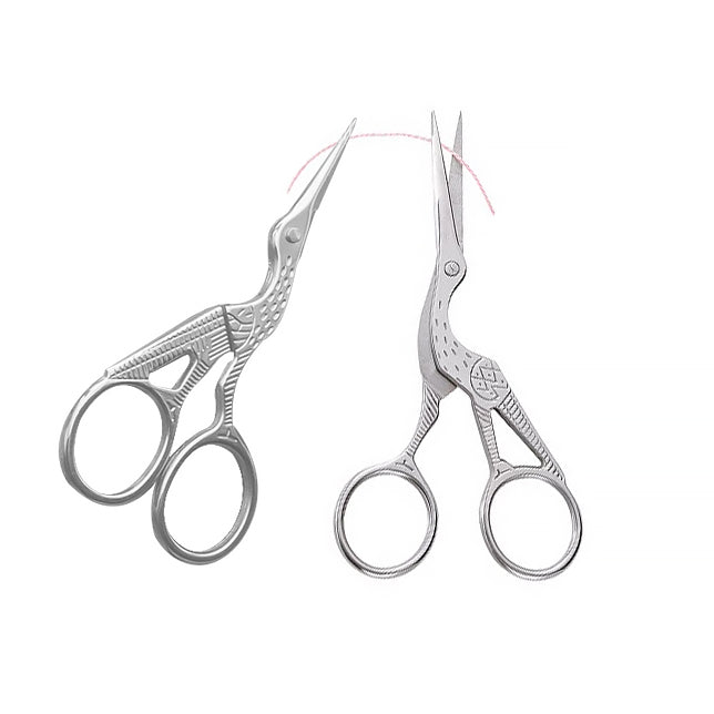 Avilo Stork Scissors, Set of 2 – Vintage-Inspired Decorative Scissors with Age-Old Stork Design