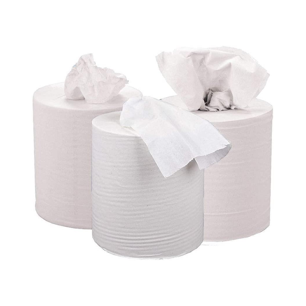 Aspect Centrefeed White Roll, 18 Pack of 2-Ply Recycled Kitchen Towels – Super Absorbent, 70m