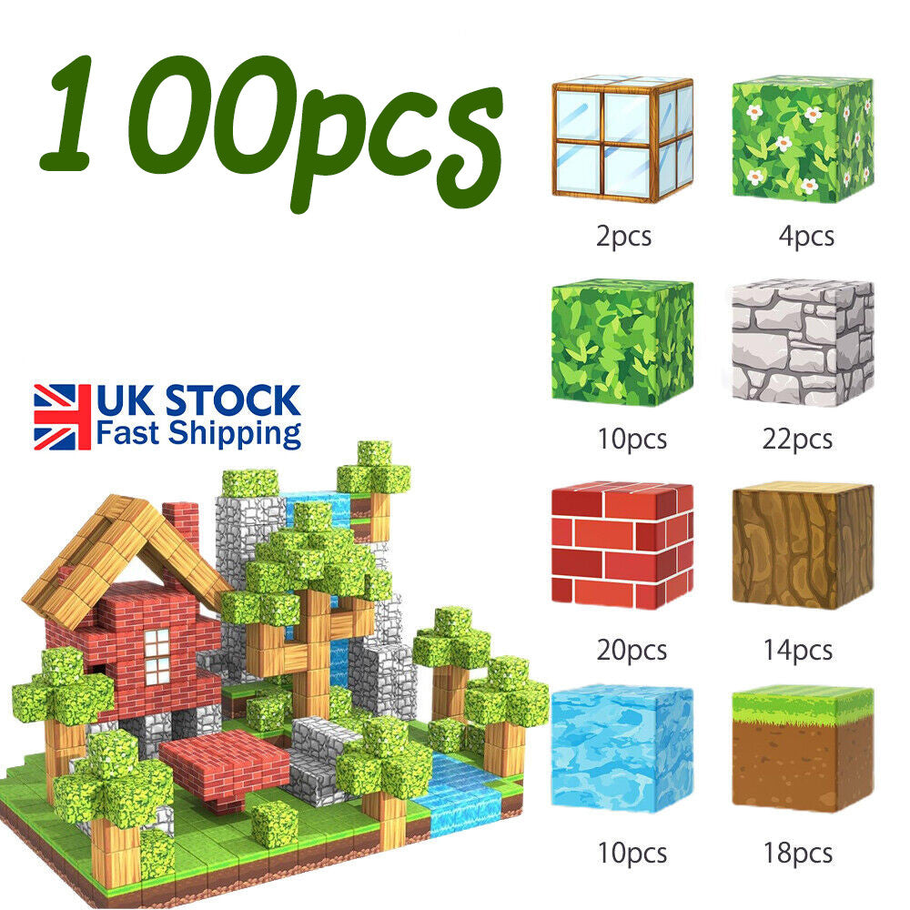 100-Piece Magnetic Building Blocks Set for Kids – Creative Educational Construction Toy for Ages 3+