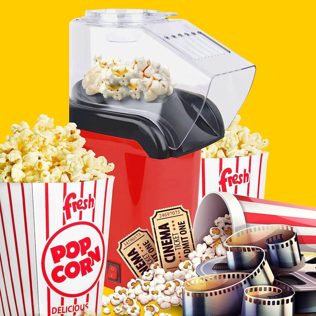 Domestic King 1200W Hot Air Popcorn Maker – Oil-Free Countertop Popcorn Machine, Model DK18049